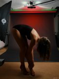 2015-08-16 Dayna Leigh black Miraclesuit, studio long-shot