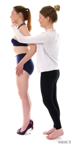 Lora and Amy doing their late grandmothers figure-control exercises