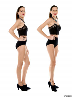 2016-11-20 MissGlamour fitness collage, wearing strapless bra and pantie girdle
