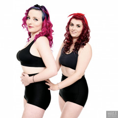 2017-01-21 MissDaniLou and Tasha bra and girdle figure exercises