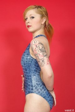 Photo from Miss Cristal Marie's first retro-fitness pin-up shoot, 2013-05-18