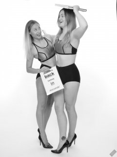 2019-05-04 Fabiene and CloEliza work on their posture and deportment