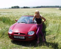 Nikki with the MGF