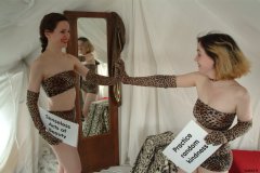 Annie modelling retro animal print bikini