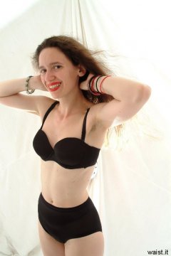 Chiara dances in her Dim Up's