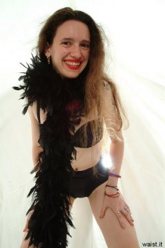 Chiara dances in her Dim Up's