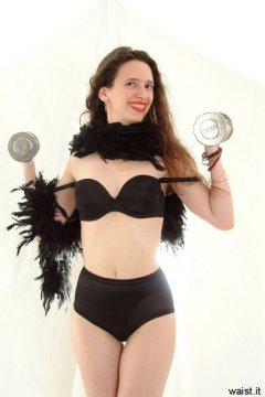 Chiara dances in her Dim Up's
