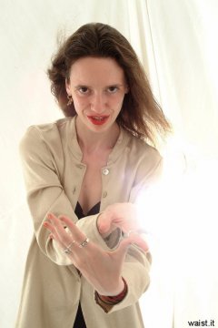 Chiara dances in her Dim Up's