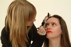 Carlie does Chiara's make-up