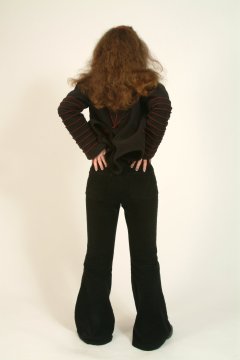 Chiara in her own top and black jeans