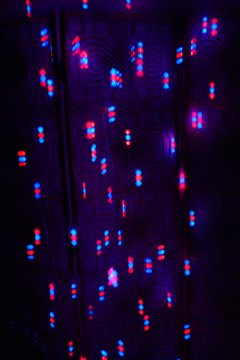 Chiara wrapped in LED's