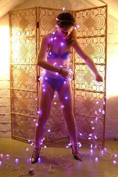 Chiara wrapped in LED's