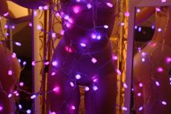 Chiara wrapped in LED\'s