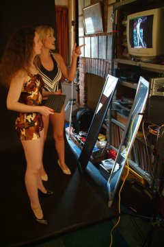 Chiara and Nikki getting some posing ideas