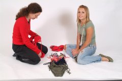 Chiara and Sara choose outfits for shoot