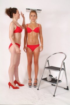 Sara does classic deportment exercise