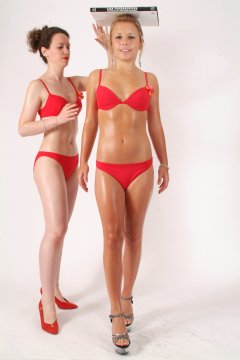 Sara does classic deportment exercise