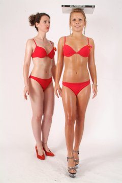 Sara does classic deportment exercise