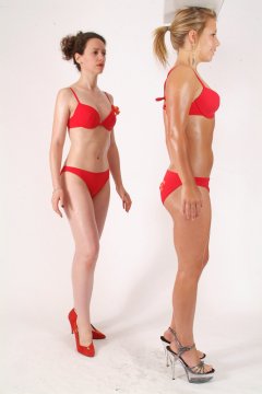 Sara does classic deportment exercise