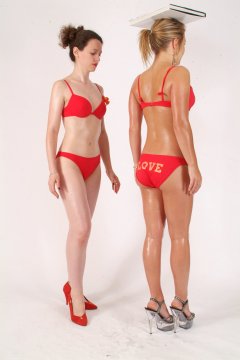 Sara does classic deportment exercise