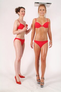 Sara does classic deportment exercise