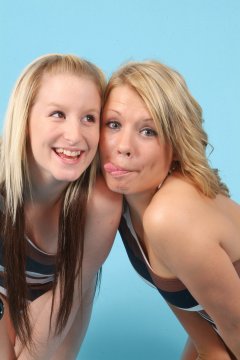 Jade and Sara retro fitness shoot