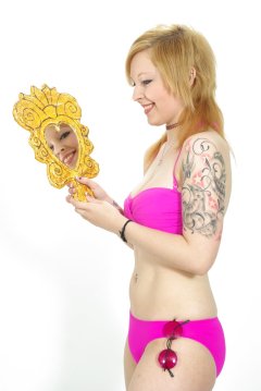 Photo from Miss Cristal Marie's first retro-fitness pin-up shoot, 2013-05-18