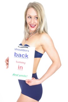 Amie Jade matching blue bra and vintage-style control briefs