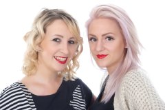 Sammy-Clare and DollyBird as they arrived for the shoot