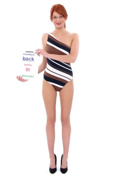 Charlotte - striped one-shoulder M&S one-piece swimsuit