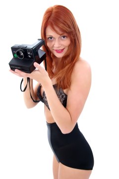 Charlotte - black bra and girdle