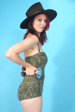 Lauren retro fitness shoot - one piece swimsuit