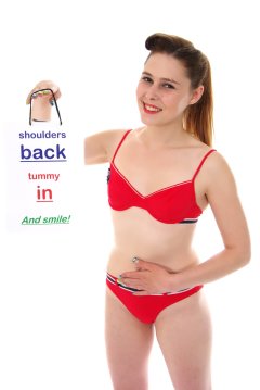 Lora in retro swimwear