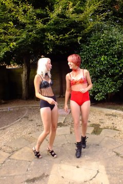 Katy + Momo first retro fitness shoot 2014-08-24