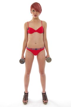 Momo - first retro fitness shoot 2014-08-24