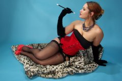 2014-10-18 Egle style 210 girdle and red Vollers corset