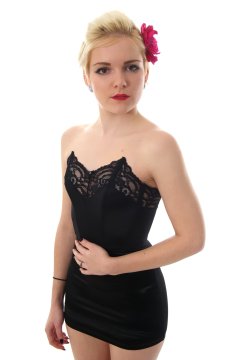 Abbie strepless longline bra top and skort