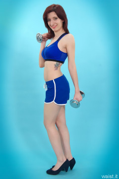 Dawsie blue kickboxing outfit