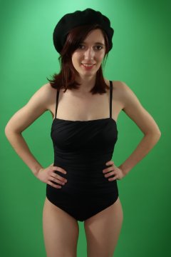Dawsie black M&S retro style tummy-control one piece swimsuit