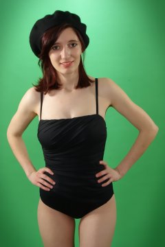 Dawsie black M&S retro style tummy-control one piece swimsuit
