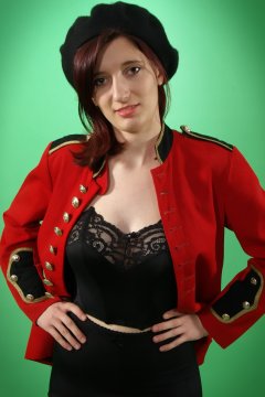 Dawsie black strapless longline bra and firm-control lycra pantie girdle worn as hotpants