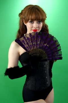 Kirsten-Ria black corset and girdle