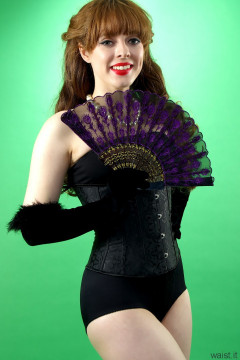 Kirsten-Ria black corset and girdle