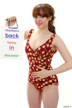 Kirsten-Ria vintage tummy control swimsuit
