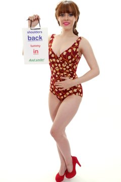 Kirsten-Ria vintage tummy control swimsuit
