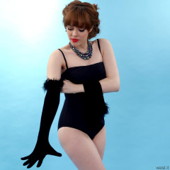Kirsten-Ria black M&S tummy control swimsuit