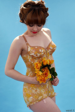Kirsten-Ria Berlei flower power pantie corselette
