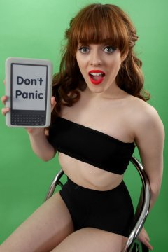 Kirsten-Ria black boobtube and black CHinese pantie girdle worn as hotpants