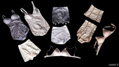 Vintage girdles in light colours