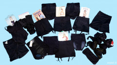 Vintage girdles in dark colours